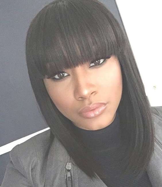 20+ Stunning Bob Haircuts And Hairstyles For Black Women – Hairiz In Bob Hairstyles With Bangs For Black Women (Photo 6 of 15)