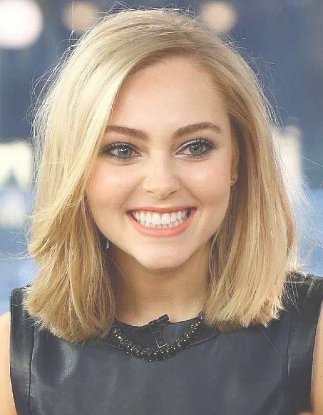 21 Cute Haircuts For Round Faces Intended For Long Bob Hairstyles For Round Face (View 15 of 15)