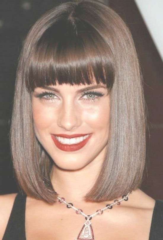 35 Awesome Bob Haircuts With Bangs – Makes You Truly Stylish In Long Bob Haircuts With Fringe (View 13 of 15)