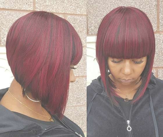 60 Bob Haircuts For Black Women With Regard To Burgundy Bob Hairstyles (Photo 15 of 15)