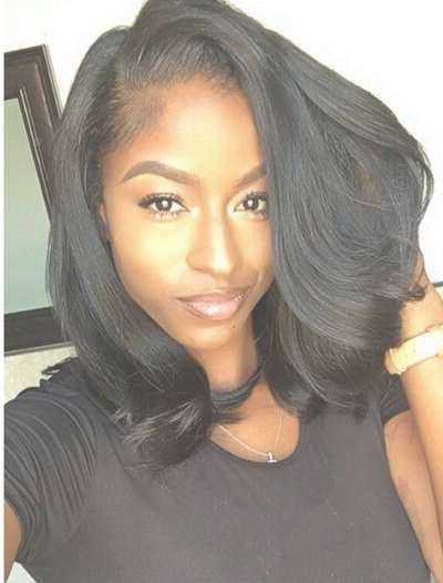 Best 25+ Relaxed Hair Hairstyles Ideas On Pinterest | Relaxed Hair Within Black Hair Long Bob Haircuts (View 8 of 15)