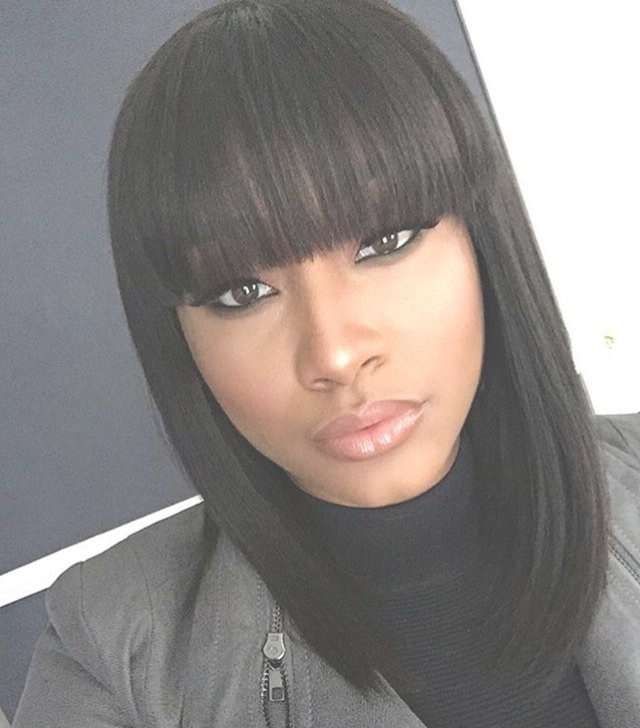 Perfect African American Hairstyles With Bangs Ideas | American Throughout African American Bob Haircuts With Bangs (Photo 15 of 15)