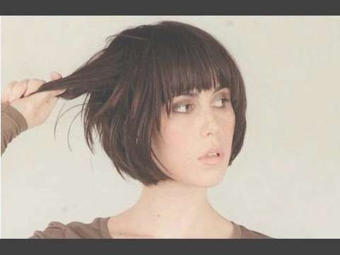 Short Bob Hairstyle With Fringe – Youtube Regarding Bob Haircuts With Fringe (View 15 of 15)