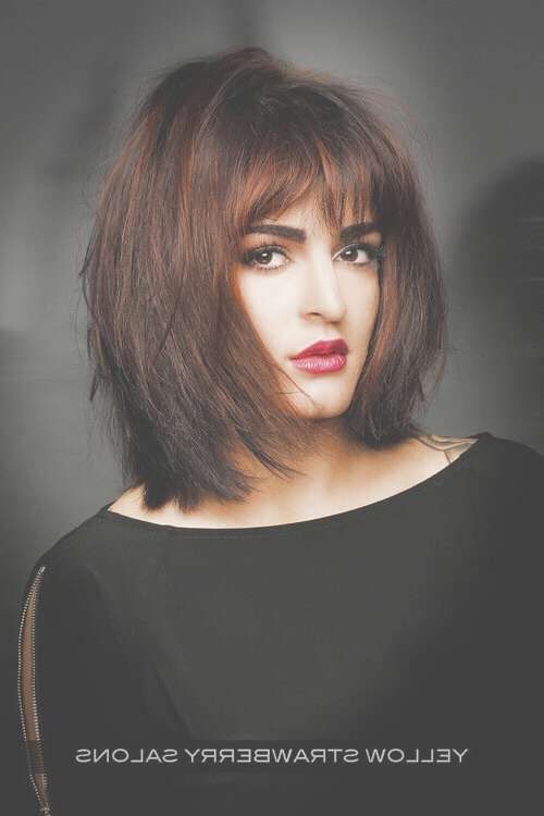 The 21 Most Flattering Bob Hairstyles For Round Faces Pertaining To Layered Bob Haircuts For Round Faces (View 8 of 15)