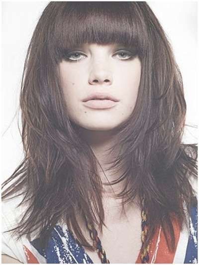 10 Simple Bangs Hairstyles For Medium Length Hair Throughout Most Recent Full Fringe Medium Hairstyles (View 11 of 25)