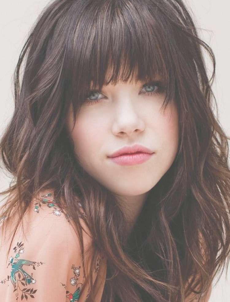100 Cute Inspiration Hairstyles With Bangs For Long, Round, Square In Recent Medium Hairstyles For Square Face (Photo 19 of 25)