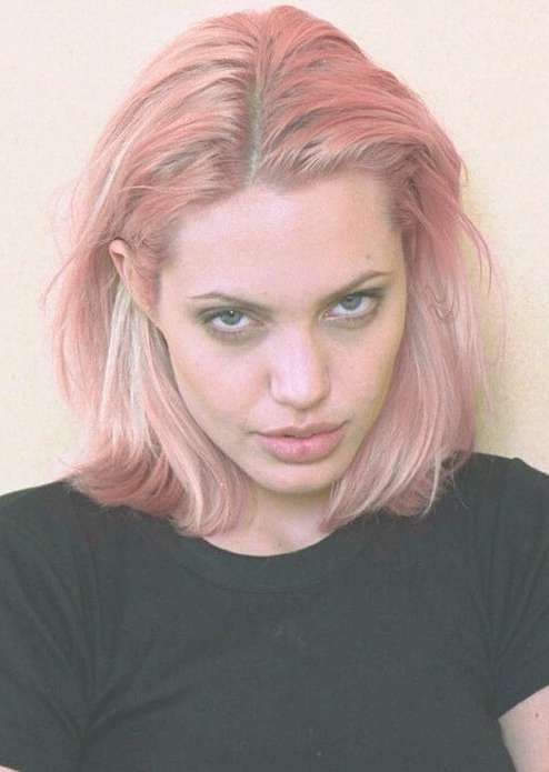 14 Angelina Jolie Hairstyles – Popular Haircuts With Regard To Most Recently Pink Medium Haircuts (Photo 12 of 25)