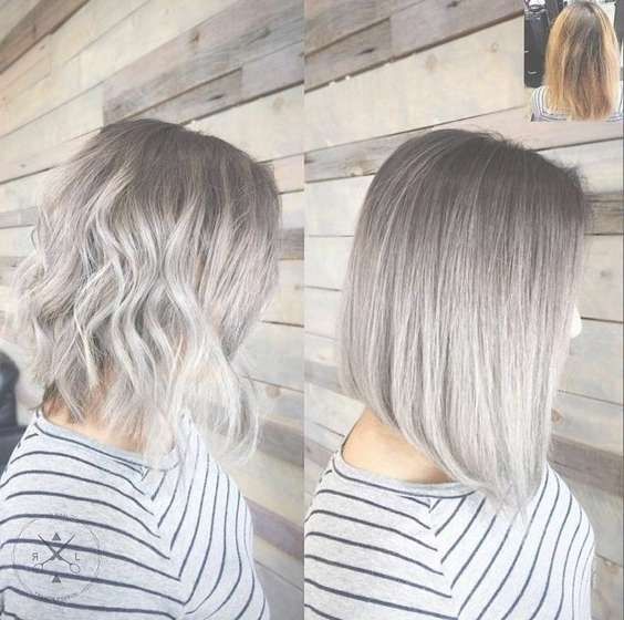 18 Winter Hair Color Ideas For 2017: Ombre, Balayage Hair Styles In Best And Newest Medium Haircuts With Gray Hair (View 20 of 25)
