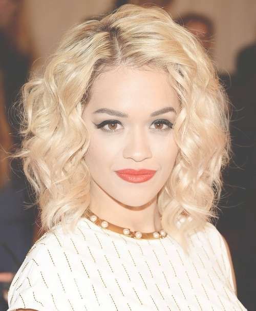 2014 Rita Ora Medium Hairstyles: Soft Curls – Pretty Designs For Most Current Medium Hairstyles Loose Curls (Photo 25 of 25)