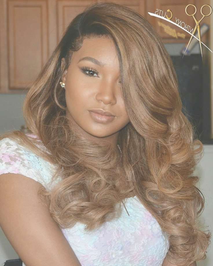 50 Best Eye Catching Long Hairstyles For Black Women | Side Swept Inside Current Medium Hairstyles With Color For Black Women (View 1 of 15)