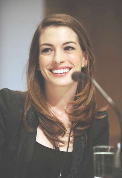 Anne Hathaway Hairstyle Beauty Perlar Party Hairstyles – Blondelacquer Regarding Most Current Anne Hathaway Medium Haircuts (View 17 of 25)