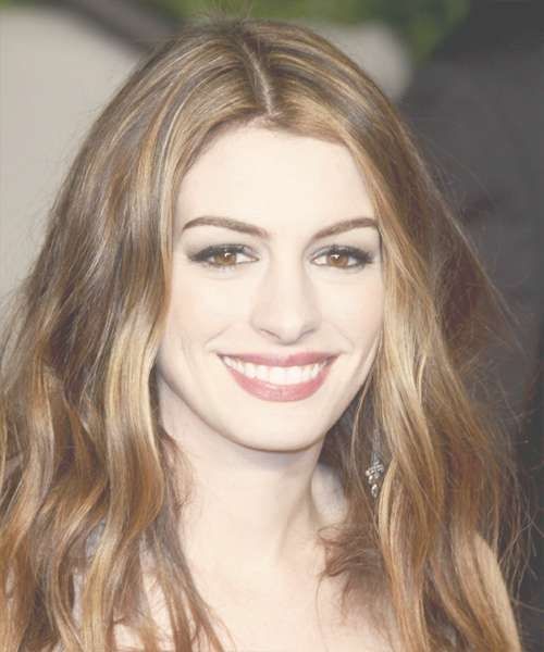 Anne Hathaway Long Wavy Casual Hairstyle – Medium Brunette (chestnut) Within Most Recent Anne Hathaway Medium Hairstyles (Photo 10 of 16)