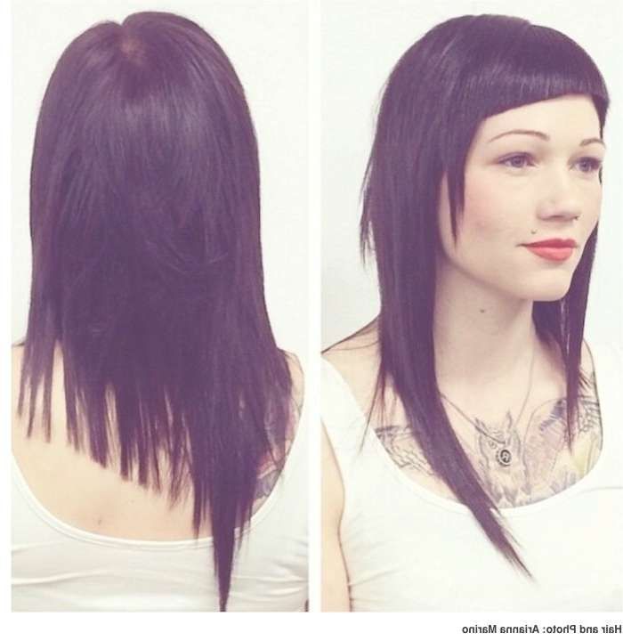 Best 25+ Long Asymmetrical Hairstyles Ideas On Pinterest | Long Regarding Newest Edgy Asymmetrical Medium Haircuts (View 3 of 25)