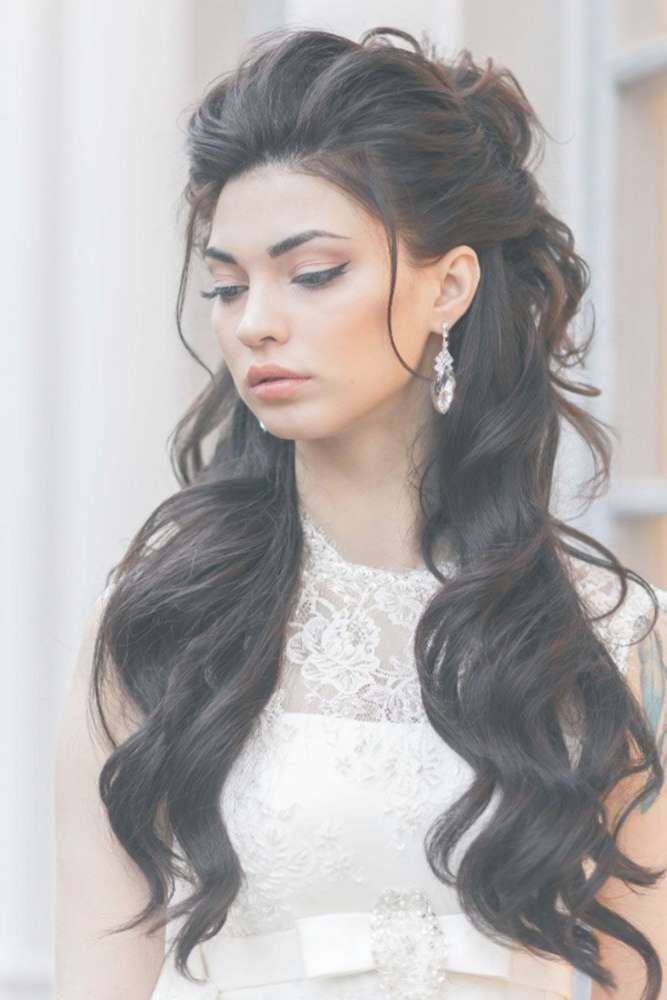 Best 25+ Long Curly Wedding Hair Ideas On Pinterest | Long Hair With Recent Wedding Long Down Hairstyles (View 5 of 25)