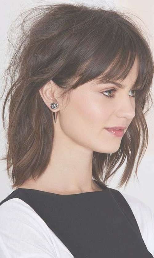 Best 25+ Medium Haircuts With Bangs Ideas On Pinterest | Hair Cuts For Best And Newest Very Medium Haircuts With Long Bangs (Photo 8 of 15)