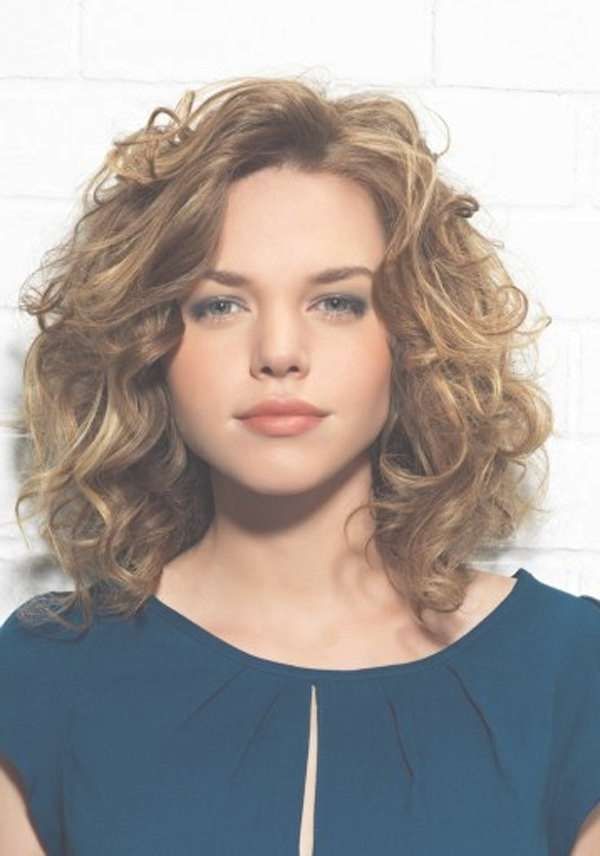 Best 25+ Naturally Curly Haircuts Ideas On Pinterest | Layered With Regard To Current Medium Hairstyles For Round Faces Curly Hair (View 5 of 15)
