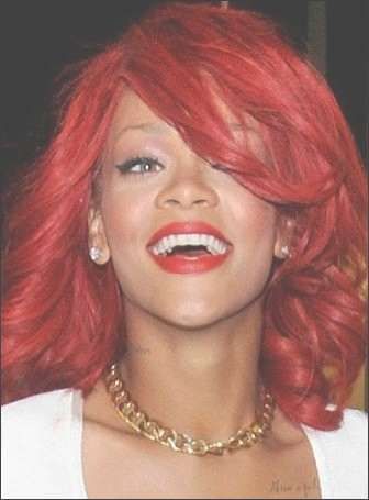 Best Pictures: Rihanna's Red Hair Color: Photos Of Short, Long With Newest Fire Red Medium Hairstyles (Photo 11 of 15)