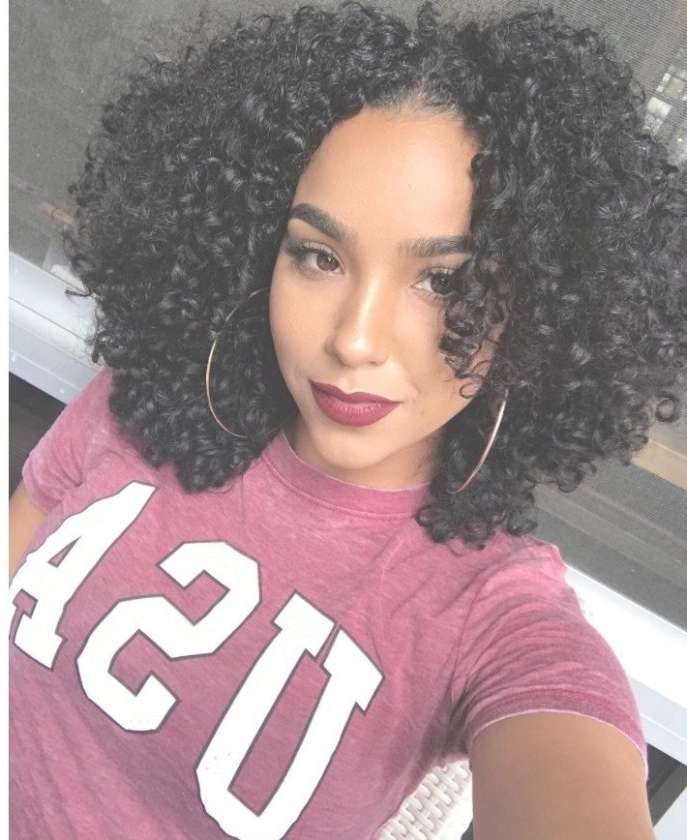 Black Natural Curly Hairstyles For Short Length Hair Amazing Curly Inside Most Recently Medium Haircuts For Naturally Curly Black Hair (View 12 of 25)