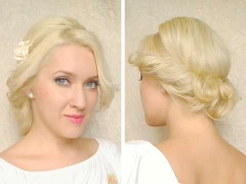 Curly Updo For Medium Long Hair Tutorial With Headband Hairstyle With Most Up To Date Medium Hairstyles With Headbands (View 13 of 25)