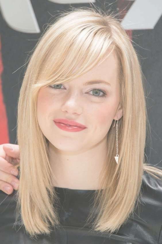 Cute Medium Side Bang Hairstyles Inside Most Current Medium Haircuts Side Swept Bangs (View 3 of 25)
