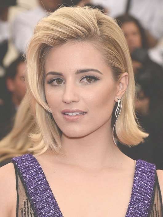 Dianna Agron Flip Hairstyle For Medium Length Hair | Styles Weekly Within Best And Newest Flipped Medium Hairstyles (View 14 of 16)
