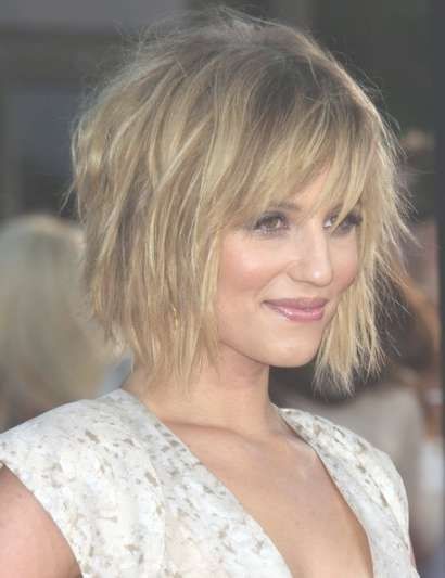 Dianna Agron Messy Bob Hairstyle – Popular Haircuts With Regard To Best And Newest Messy Medium Hairstyles (View 1 of 25)