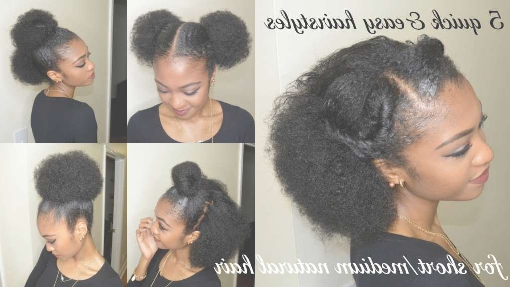Easy Short Natural Hairstyles Easy Natural Hairstyles For Within Most Current Medium Haircuts For Transitioning Hair (View 11 of 25)