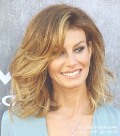 Faith Hill | Voluminous Medium Length Hairstyle With An Ombre Within Most Recent Medium Hairstyles With Volume (Photo 1 of 25)