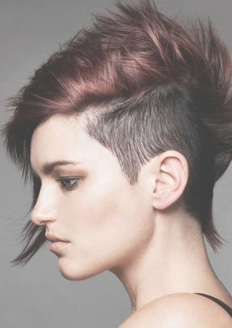 Half Shaved Long Hair Medium Short Punk Hairstyles For Women Throughout Latest Shaved And Medium Hairstyles (Photo 21 of 25)