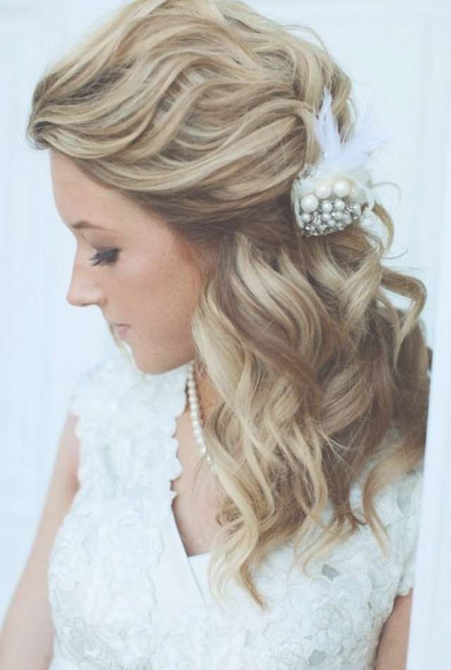 Half Up And Half Down Bridal Hairstyles – Women Hairstyles Intended For Latest Medium Hairstyles Half Up Half Down (View 6 of 25)