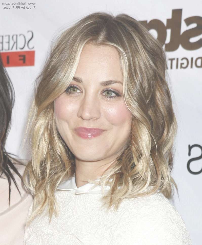 Kaley Cuoco | Fashionable Long Hair With Layers And Bright Highlights Regarding Most Current Kaley Cuoco Medium Hairstyles (Photo 4 of 15)