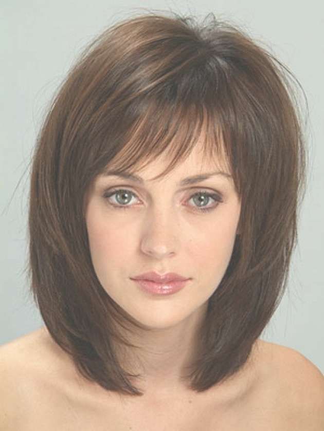 Layered Medium Hairstyles For All Face Shapes | Hairjos Inside Latest Oval Face Shape Medium Haircuts (Photo 14 of 25)