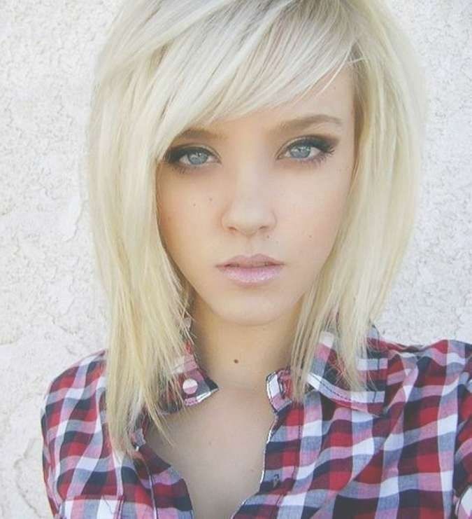 Length Choppy Hairstyles Images With Regard To Recent Choppy Medium Hairstyles (View 14 of 25)