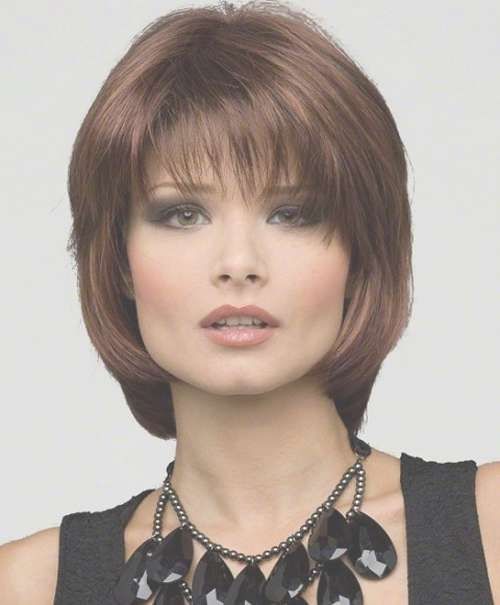Medium Brown Short Haircuts With Bangs | Styles Time With Regard To 2018 Short Bangs Medium Hairstyles (View 7 of 25)
