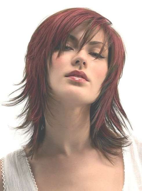 Medium Length Haircuts For Thick Hair: Red Hair Styles – Popular In Latest Very Medium Haircuts For Women With Thick Hair (View 18 of 25)