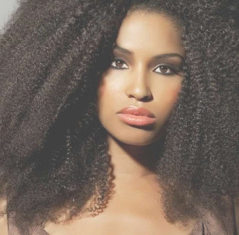 Medium Length Natural Afro Hairstyles For Thick Hair With Easy Inside Most Up To Date Medium Hairstyles For African American Women With Round Faces (View 14 of 15)