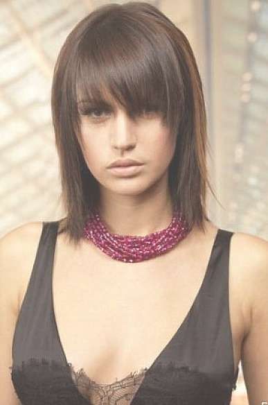 Medium Straight Hairstyles For Fine Hair With Bangs – Women Hairstyles Regarding Most Current Medium Hairstyles For Fine Hair With Bangs (Photo 3 of 25)
