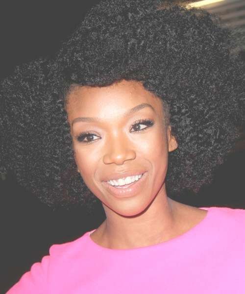 Natural Hairstyles For African American Women And Girls Regarding Recent Medium Haircuts For Natural Hair Black Women (Photo 2 of 25)