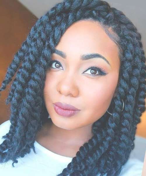 Natural Hairstyles For African American Women And Girls With 2018 Medium Hairstyles For Natural Black Hair (Photo 4 of 15)