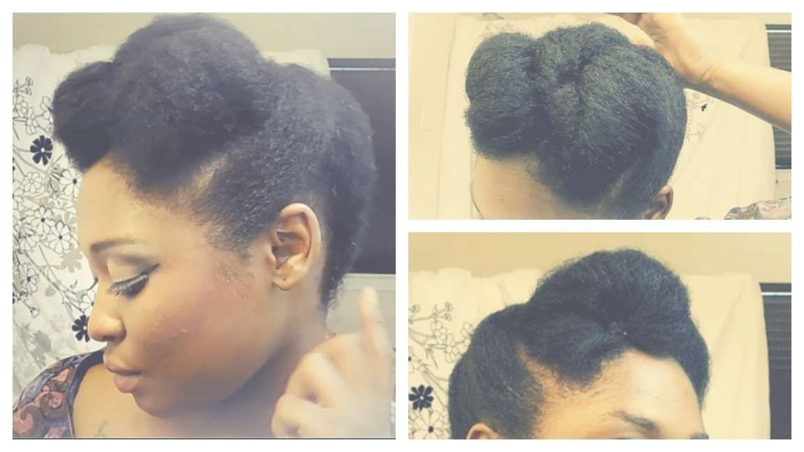 Quick And Easy Updo On Short To Medium Length 4B/4C Natural Hair For Latest 4C Medium Hairstyles (View 14 of 15)