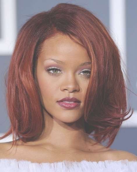 Rihanna Medium Bob Hairstyles 2012 – Popular Haircuts Within Rihanna Bob Haircuts (View 24 of 25)