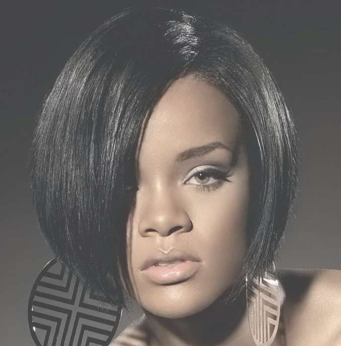 Rihanna Short Bob Haircut – Thirstyroots: Black Hairstyles With Rihanna Bob Haircuts (View 23 of 25)