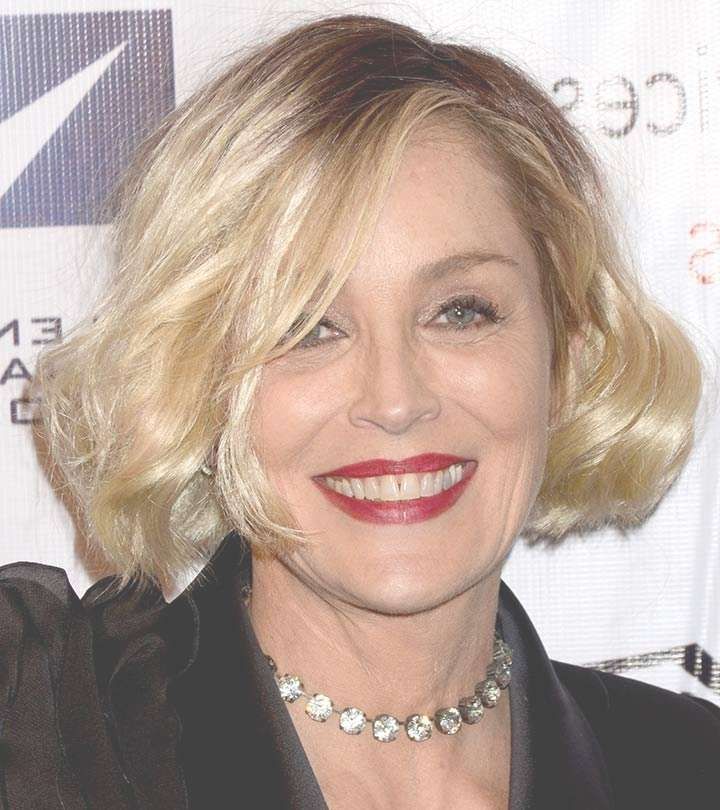 Sharon Stone's Best Kept Beauty Secrets Revealed! Throughout Current Sharon Stone Medium Haircuts (View 7 of 25)