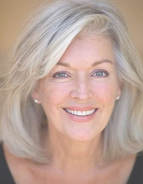 Shoulder Length Hairstyles Over 50 – Medium Length Hairstyle For Inside Recent Gray Hair Medium Hairstyles (View 1 of 15)