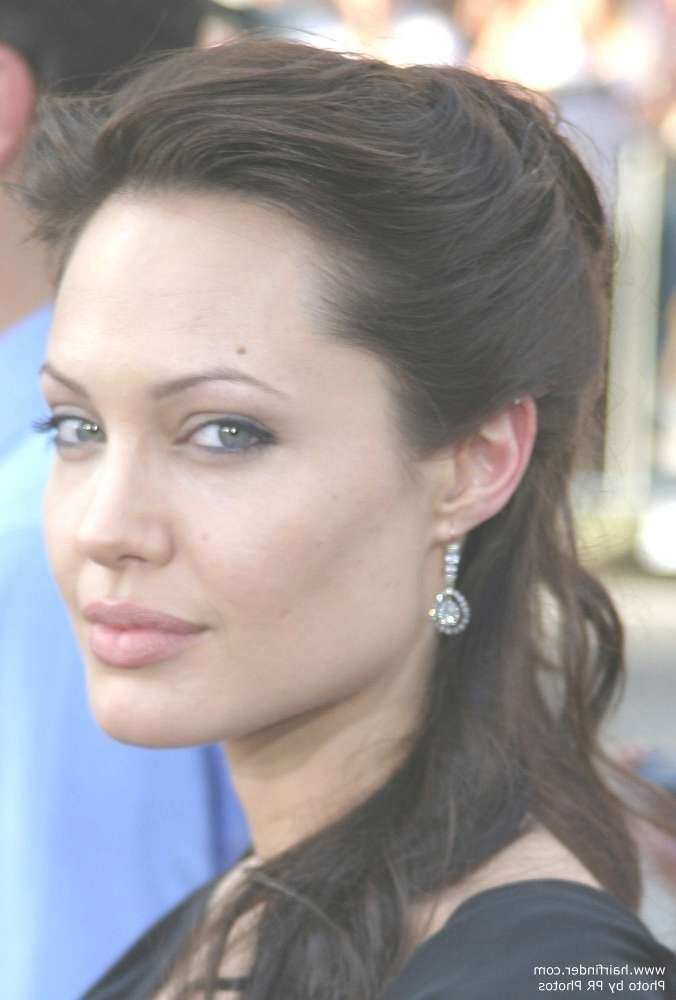 The Oval Face Shape Of Angelina Jolie And The Hairstyles She Can Wear Regarding Latest Medium Haircuts For High Cheekbones (Photo 4 of 25)