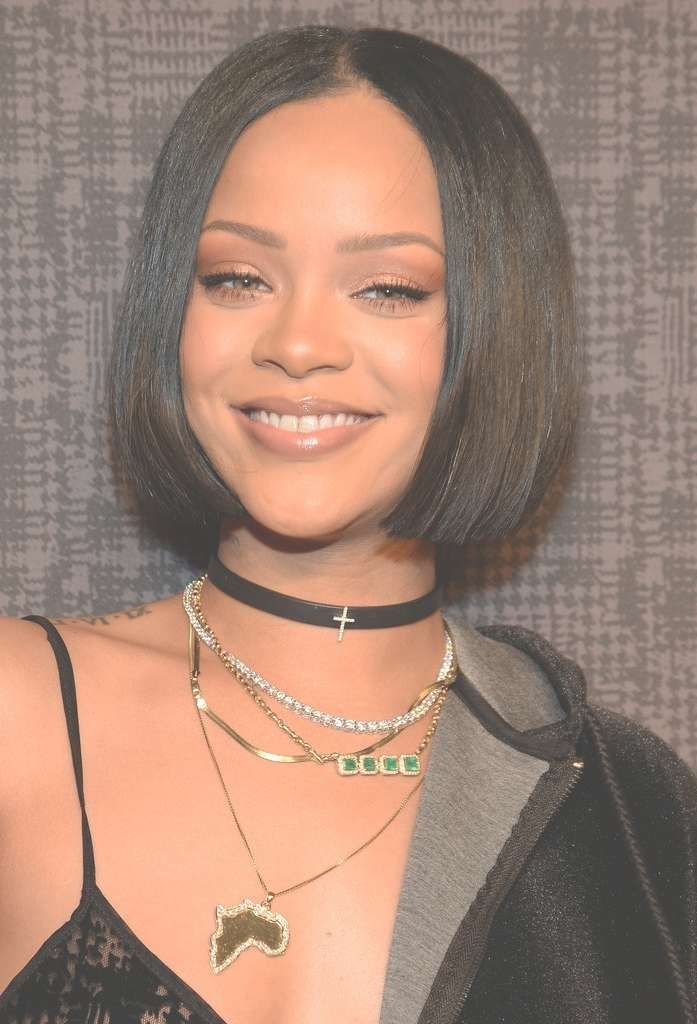 Top 21 Gorgeous Bob Hairstyles For Black Women For Rihanna Bob Haircuts (View 6 of 25)