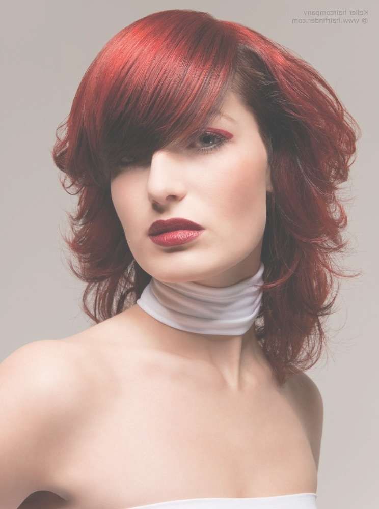 Ultramodern Hairstyle For Fire Red Hair Inside Most Up To Date Fire Red Medium Hairstyles (Photo 9 of 15)