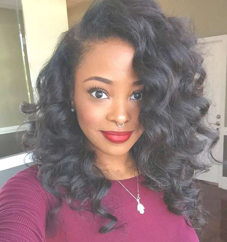 Women Hairstyles : Black Girl Hairstyles Medium Length Hair Black With 2018 Medium Hairstyles For Black Ladies (View 12 of 25)