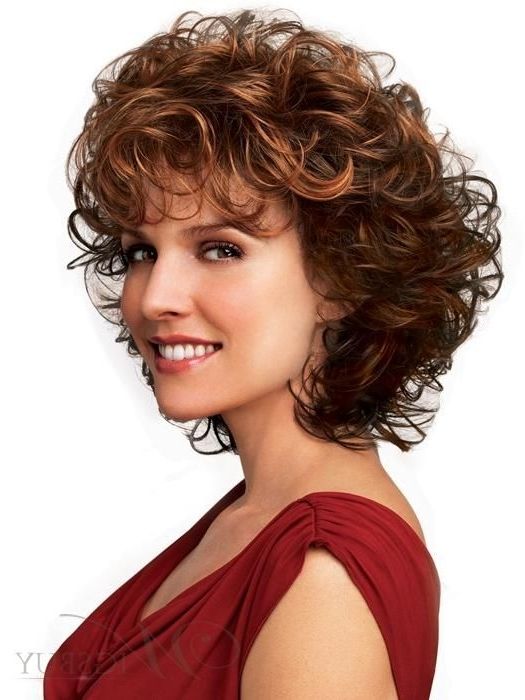 100% Human Hair A Medium Short Curly Light Wig 12 Inches Came From Pertaining To Most Current Shaggy Perm Hairstyles (Photo 14 of 15)