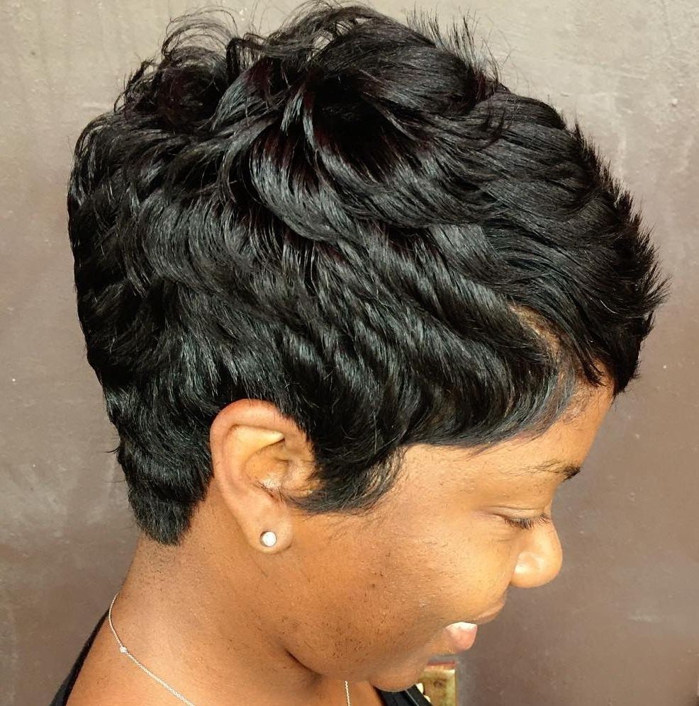 60 Great Short Hairstyles For Black Women | Black Pixie Haircut For 2018 Short Sassy Pixie Hairstyles (Photo 11 of 15)